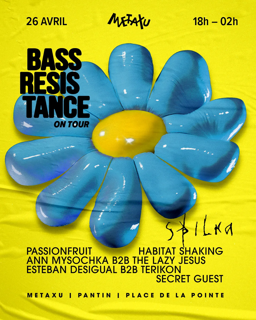 Bass Resistance event poster — Tour Paris